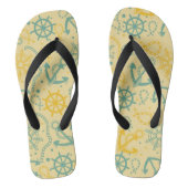 Achtergrond met anker, touwen teenslippers (Voetbed)