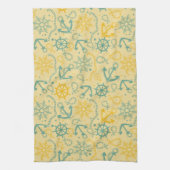 Achtergrond met anker, touwen theedoek (Verticaal)