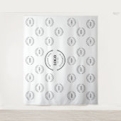 Achtergrond met bedrijfslogo Instant step and repe Wandkleed (Voorkant)