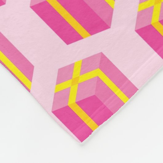 Achtergrond met cadeaus fleece deken (Hoek)