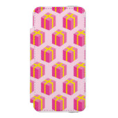 Achtergrond met cadeaus incipio iPhone portemonnee hoesje (Voorkant Agenda)