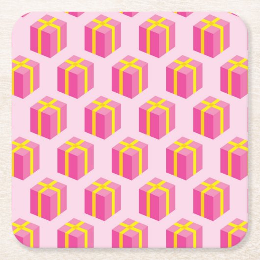 Achtergrond met cadeaus kartonnen onderzetters (Voorkant)