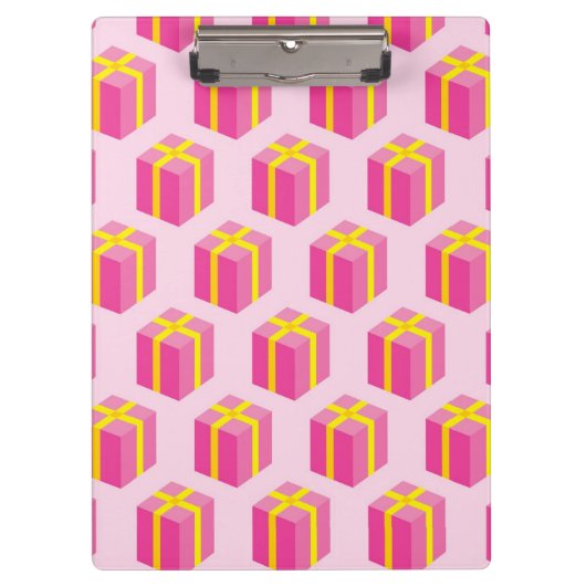 Achtergrond met cadeaus klembord (Voorkant)