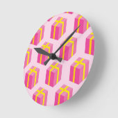 Achtergrond met cadeaus ronde klok (Hoek)