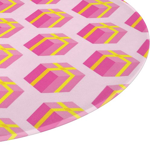 Achtergrond met cadeaus snijplank (Hoek)