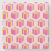 Achtergrond met cadeaus stenen onderzetter (Voorkant)