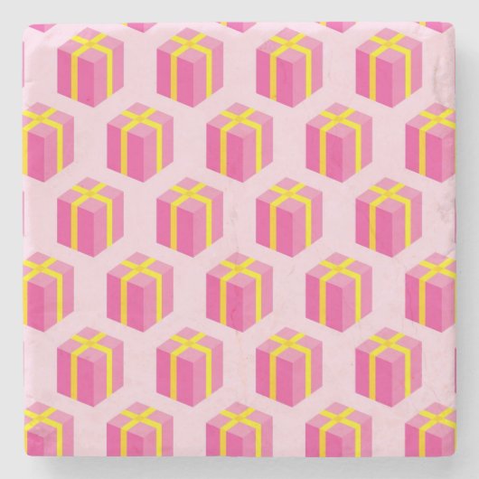 Achtergrond met cadeaus stenen onderzetter (Voorkant)