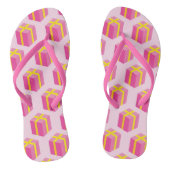 Achtergrond met cadeaus teenslippers (Voetbed)