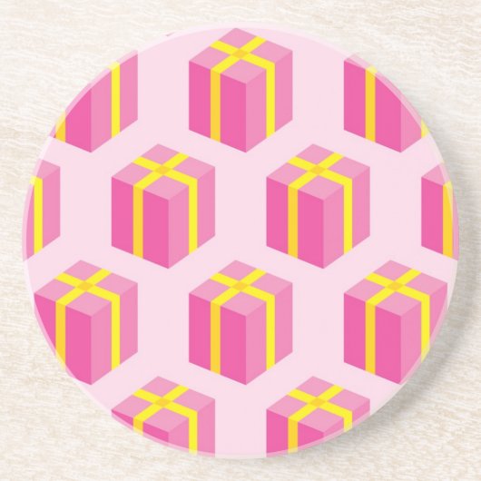 Achtergrond met cadeaus zandsteen onderzetter (Voorkant)