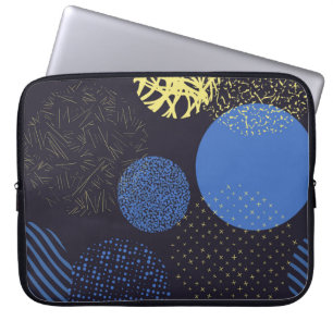 Achtergrond met cirkels.  abstract kleurrijk laptop sleeve