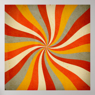 Achtergrond met draaiende achtergrond, retr poster