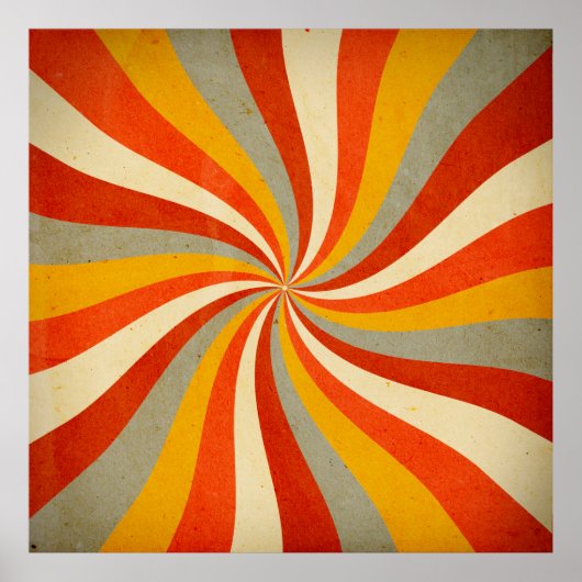 Achtergrond met draaiende achtergrond, retr poster (Voorkant)