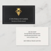 Achtergrond met gelabeld leder | Wettelijke Logo P Visitekaartje (Voorkant / Achterkant)