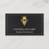 Achtergrond met gelabeld leder | Wettelijke Logo P Visitekaartje (Voorkant)