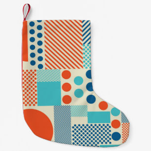 Achtergrond met geometrievormen, modern kunstvlak kleine kerstsok