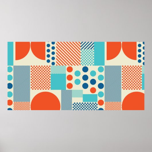 Achtergrond met geometrievormen, modern kunstvlak poster (Voorkant)