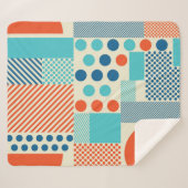 Achtergrond met geometrievormen, modern kunstvlak sherpa deken (Voorkant (horizontaal))