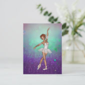 Achtergrond met groene en Paarse kleuren en baller Briefkaart (Staand voorkant)