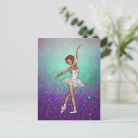 Achtergrond met groene en Paarse kleuren en baller Briefkaart (Staand voorkant)