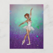 Achtergrond met groene en Paarse kleuren en baller Briefkaart (Voorkant)