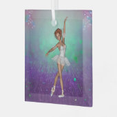 Achtergrond met groene en Paarse kleuren en baller Glas Ornament (Voorkant links)