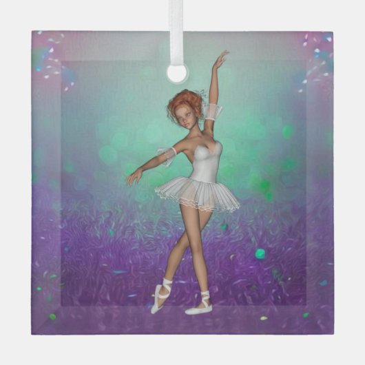 Achtergrond met groene en Paarse kleuren en baller Glas Ornament (Voorkant)