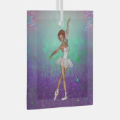 Achtergrond met groene en Paarse kleuren en baller Glas Ornament (Voorkant Rechts)