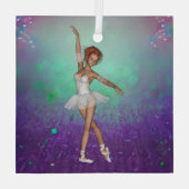 Achtergrond met groene en Paarse kleuren en baller Glas Ornament (Achterkant)