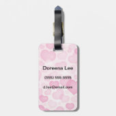 Achtergrond met hart bagagelabel (Achterkant verticaal)