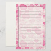 Achtergrond met hart briefpapier (Voorkant / Achterkant)