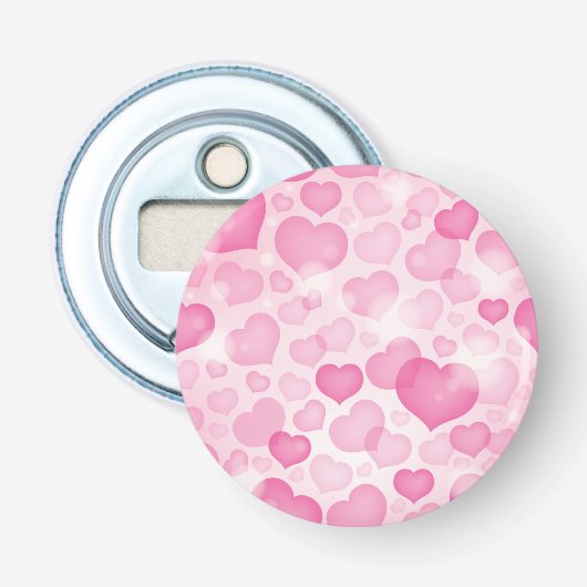 Achtergrond met hart button flesopener (Voorkant)