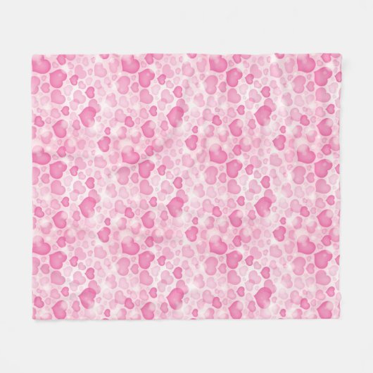 Achtergrond met hart fleece deken (Voorkant (Horizontaal))