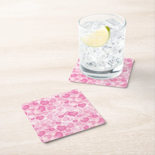 Achtergrond met hart kartonnen onderzetters (Insitu)