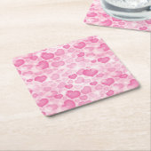 Achtergrond met hart kartonnen onderzetters (Schuin)