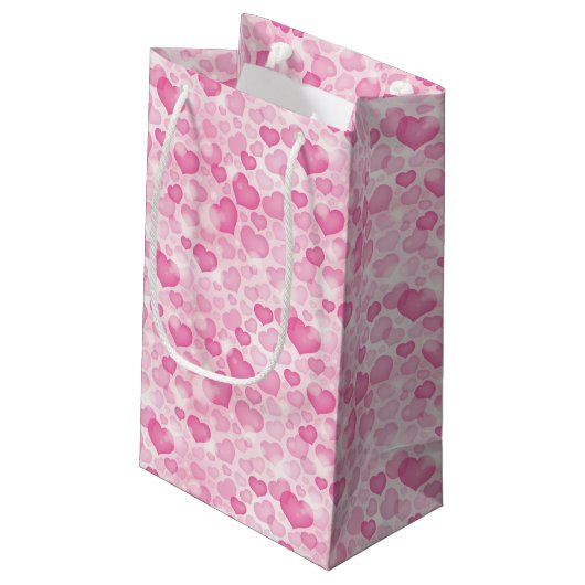 Achtergrond met hart klein cadeauzakje (Achterkant Gekanteld)
