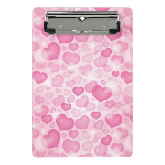 Achtergrond met hart mini klembord (Voorkant)