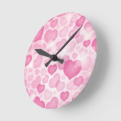 Achtergrond met hart ronde klok (Hoek)