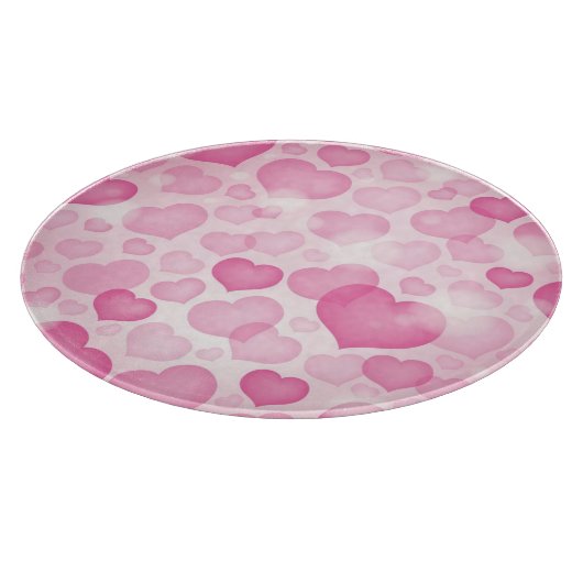 Achtergrond met hart snijplank (Hoek)