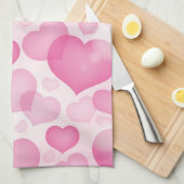Achtergrond met hart theedoek (Quarter Fold)