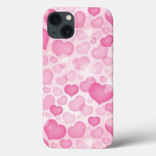 Achtergrond met harten iPhone 13 hoesje