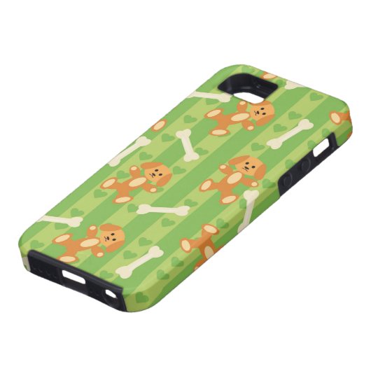 achtergrond met honden en botten Case-Mate iPhone case (Onderkant)
