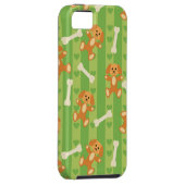 achtergrond met honden en botten Case-Mate iPhone case (Back/Rechts)