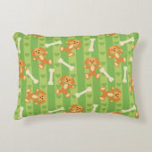 achtergrond met honden en botten decoratief kussen (Voorkant)