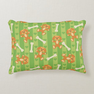 achtergrond met honden en botten decoratief kussen