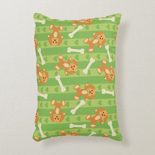 achtergrond met honden en botten decoratief kussen (Voorkant(Verticaal))