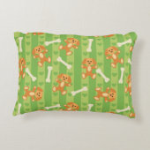 achtergrond met honden en botten decoratief kussen (Achterkant)