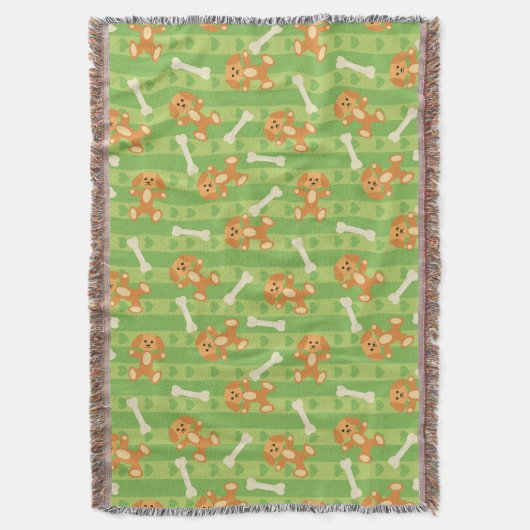 achtergrond met honden en botten deken (Voorkant Verticaal)