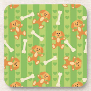 achtergrond met honden en botten drankjes onderzetter