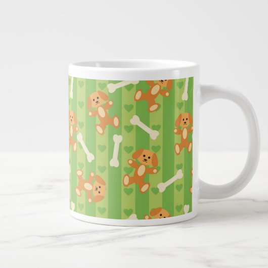 achtergrond met honden en botten grote koffiekop (Rechts)