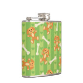 achtergrond met honden en botten heupfles (Rechts)